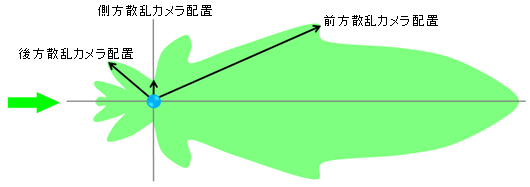 散乱強度パターンの概念図