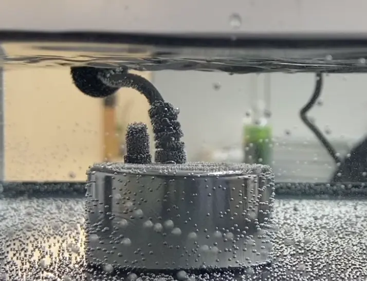 水中の超音波：可視化計測の様子