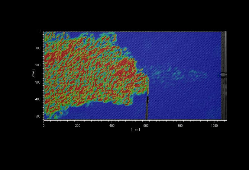 手から発生する熱によるゆらぎの可視化＿新型シュリーレン装置